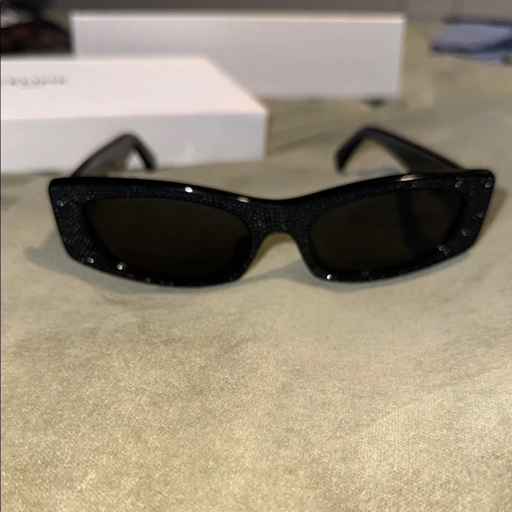 CELINE Black Women's Rectangular Sunglasses